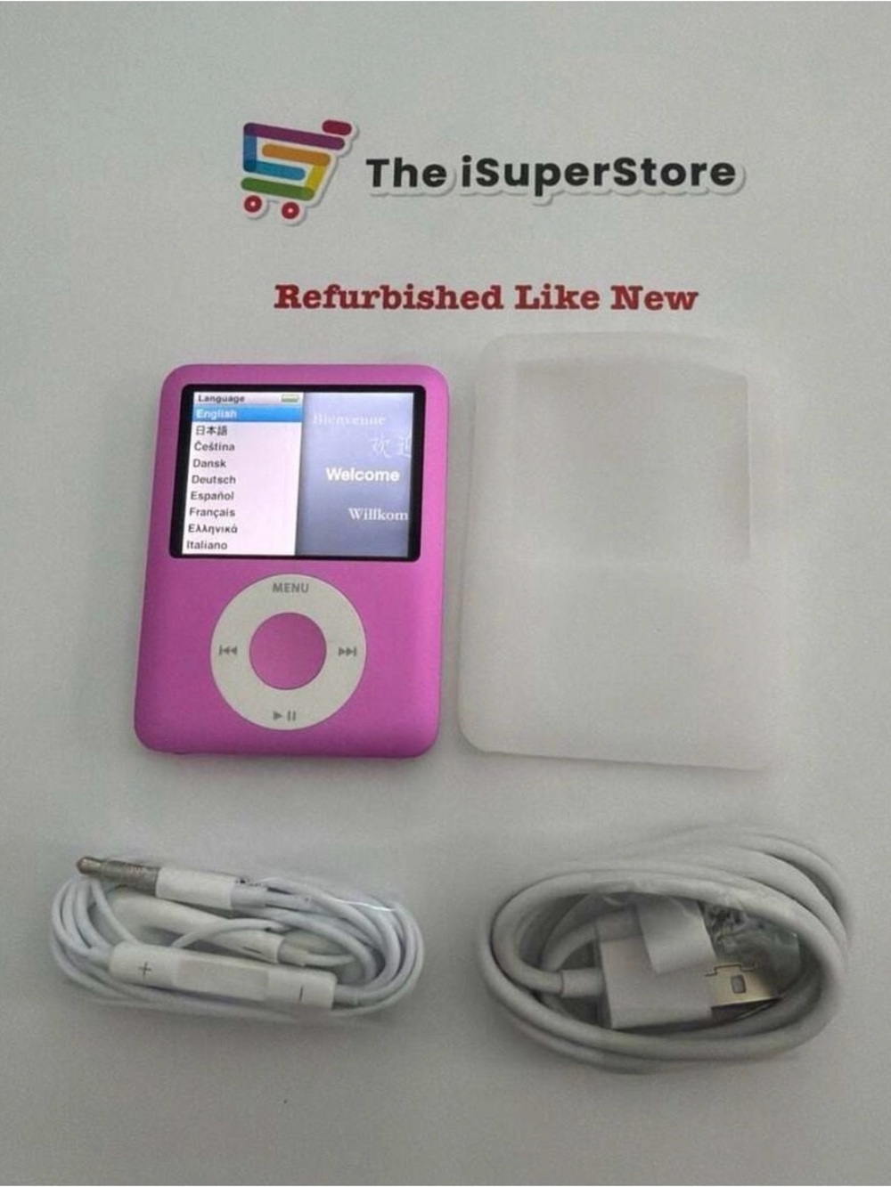Apple iPod Nano 3rd Gen 8GB Pink- New Battery- 1 YR warranty